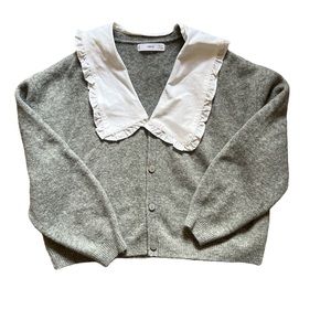 Mango baby doll-neck cardigan